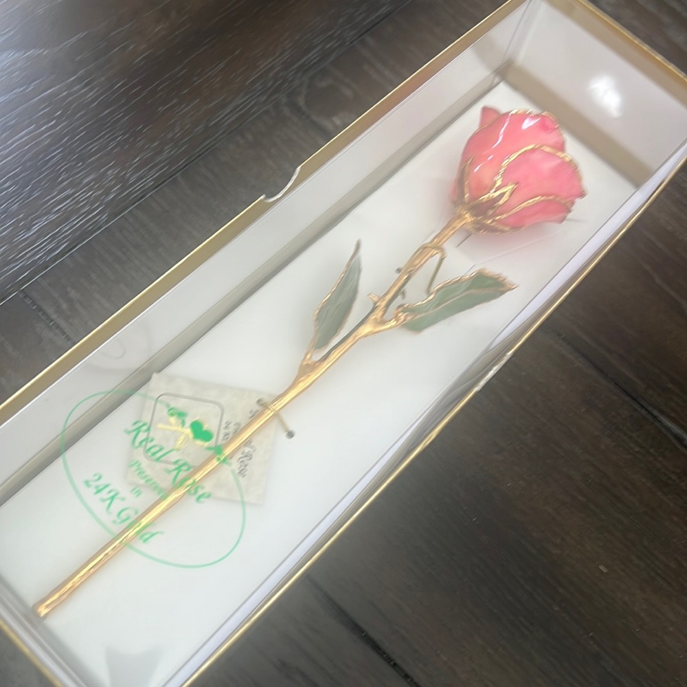 Real Rose preserved in 24k gold